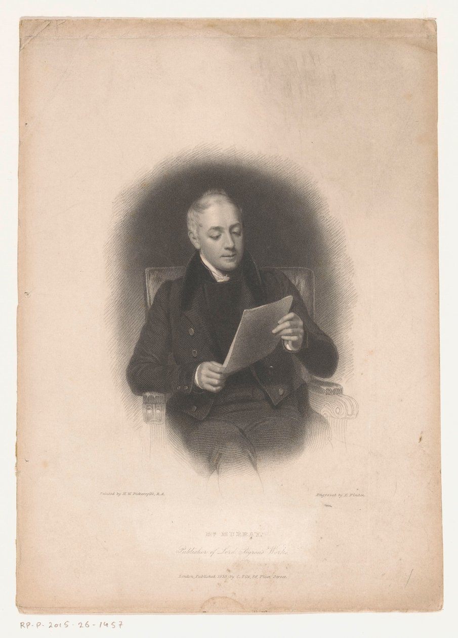 Portret van uitgever John Murray Mr. Murray, utgiver av Lord Byron