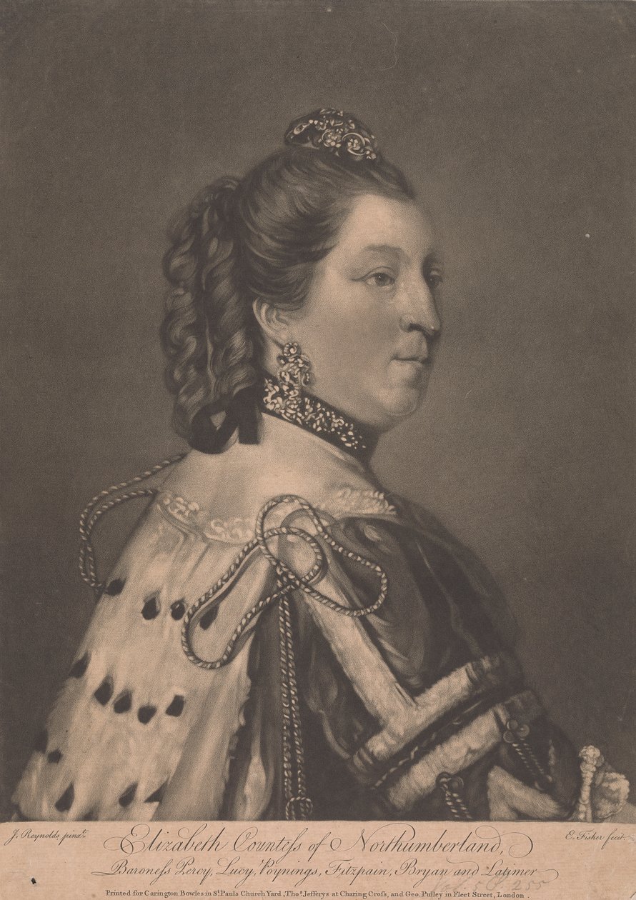 Elizabeth, grevinne av Northumberland av Edward Fisher