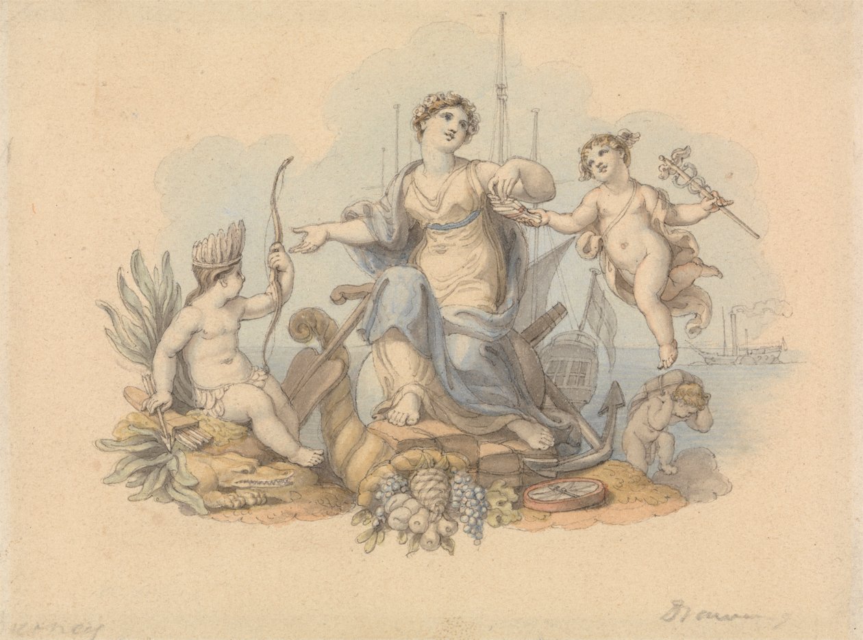 Allegori om sjøfart av Edward Francis Burney