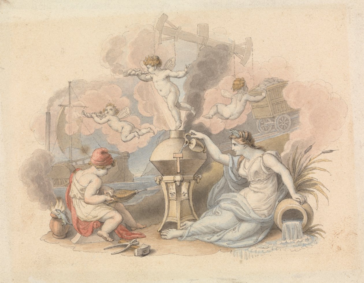 Allegori av Steam av Edward Francis Burney
