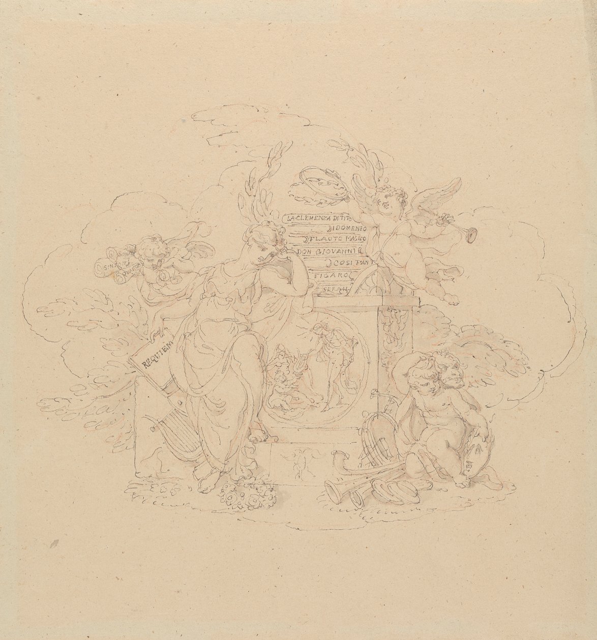 Design for illustrasjoner til Mozarts operaer av Edward Francis Burney