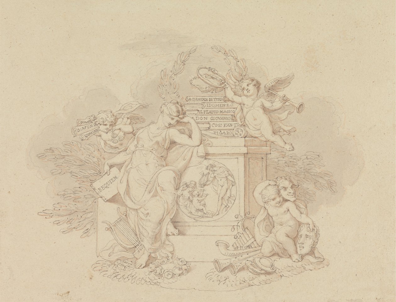 Design for illustrasjoner til Mozarts operaer av Edward Francis Burney