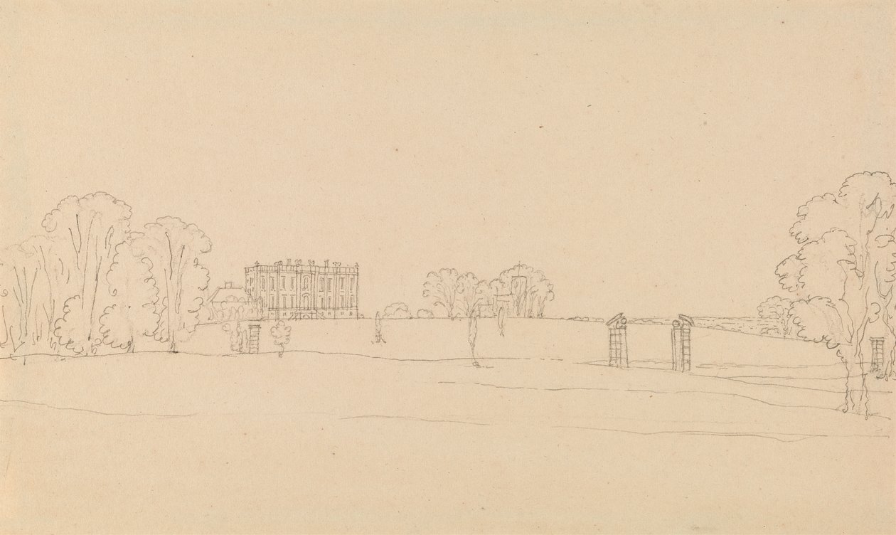 Fjernsyn over Easton Neston, Northants av Edward Francis Burney