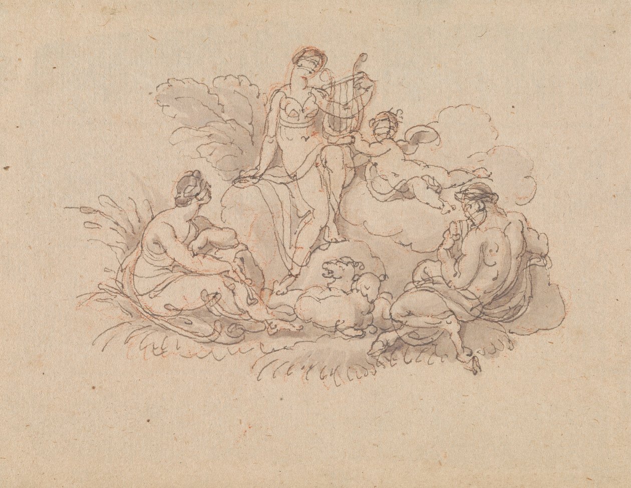 Erato og Pan av Edward Francis Burney