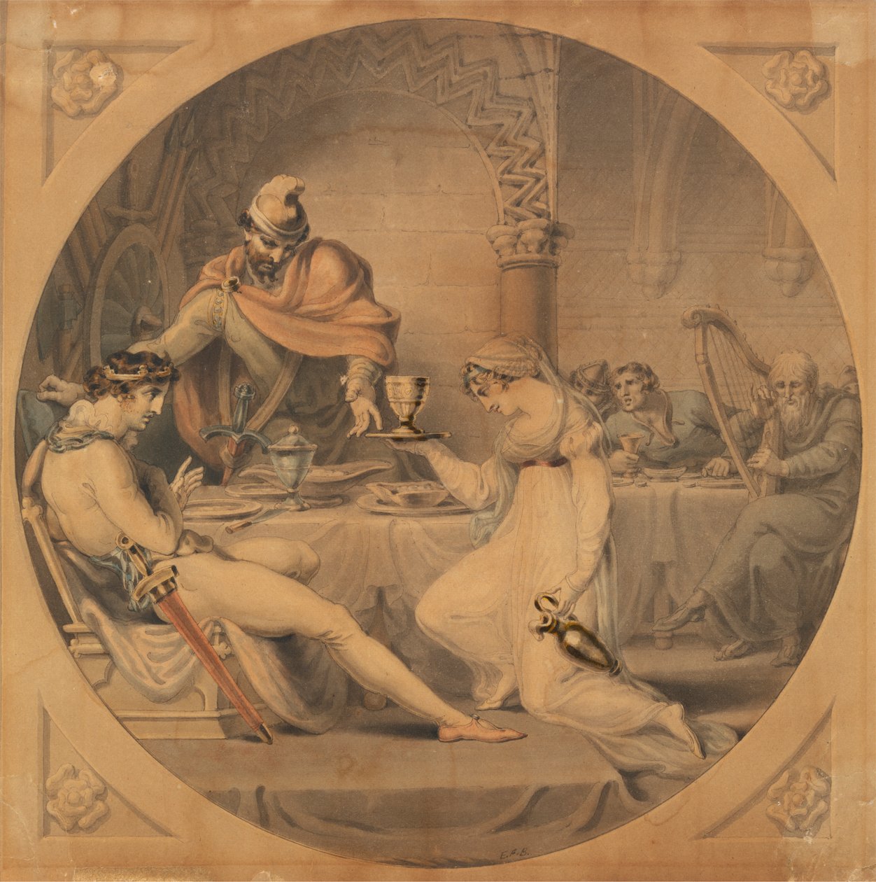 MacBeth: The Banquet Scene - MacBeth, Act II, Scene IV av Edward Francis Burney