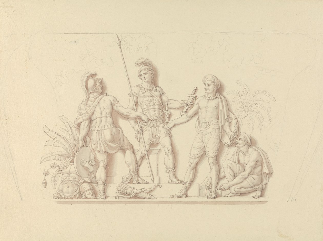 Putting Arms in Hands of the Indians av Edward Francis Burney
