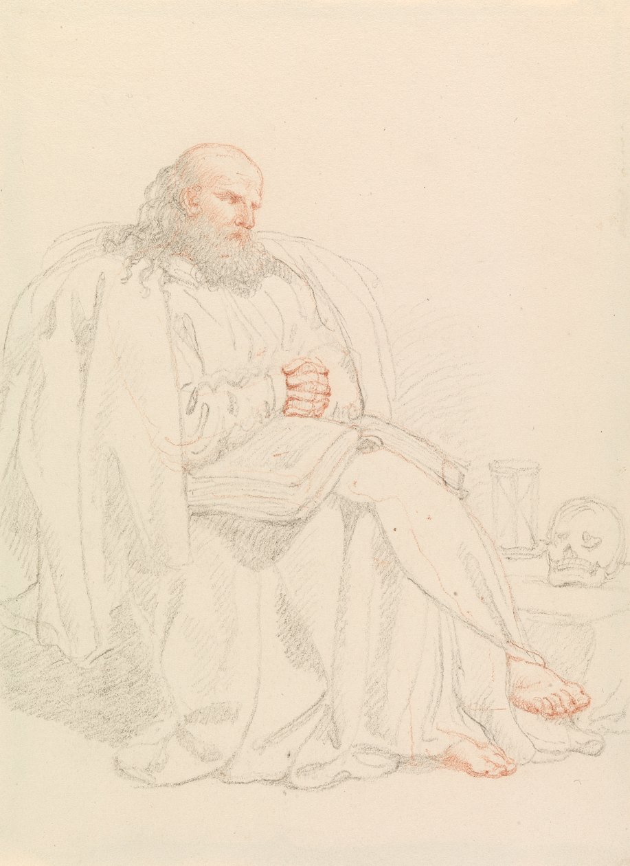 St. Jerome mediterer av Edward Francis Burney