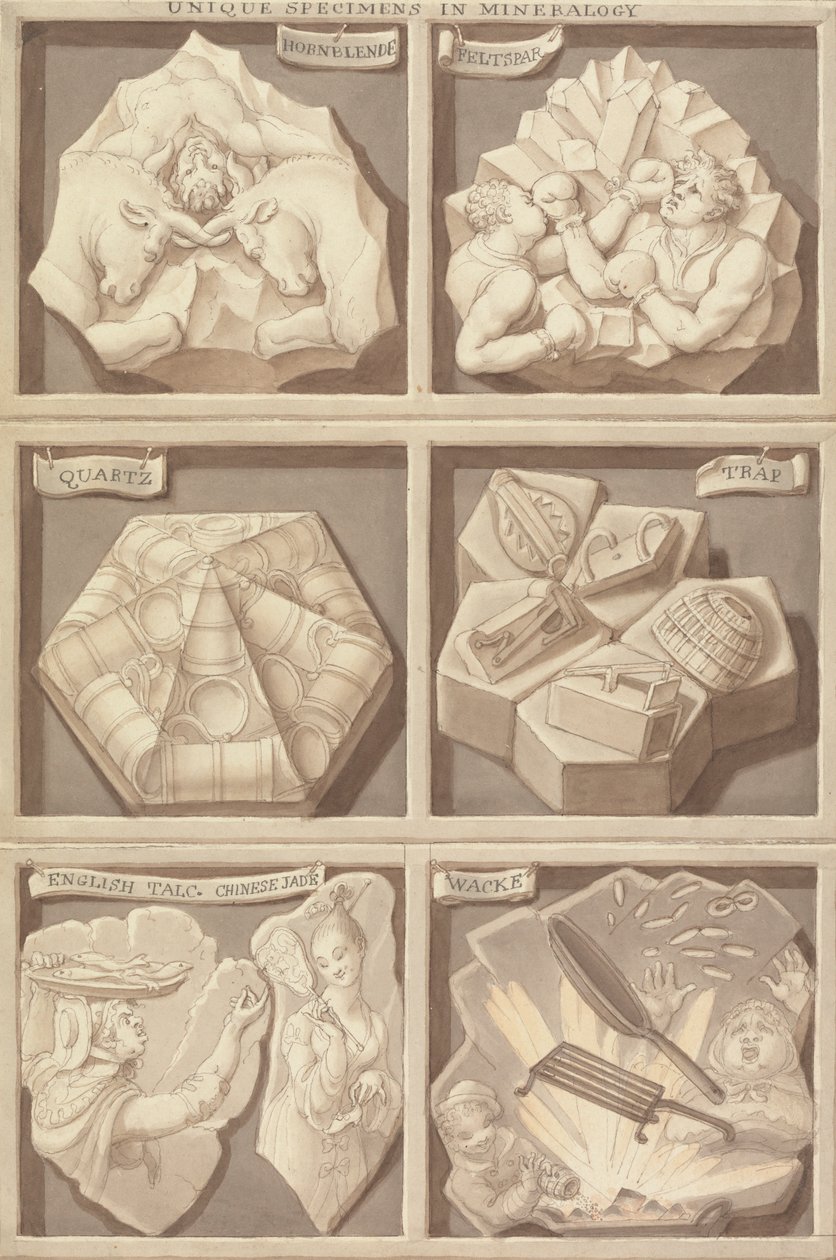 Unike prøver av mineralogi av Edward Francis Burney
