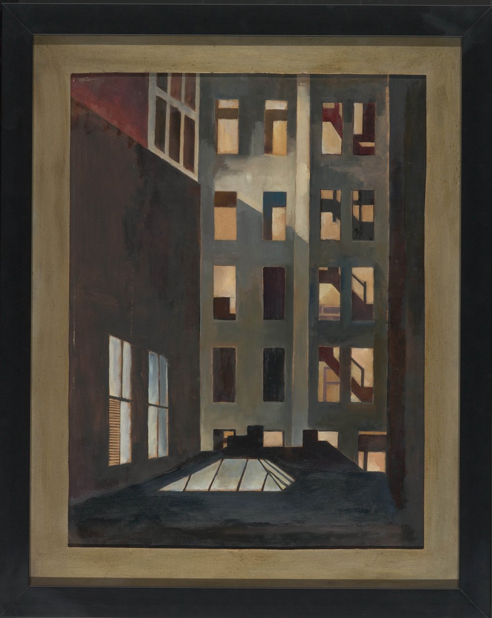 Rooftops, New York City, ca. 1916 (olje på lerret) av Edward Franklin Fisk