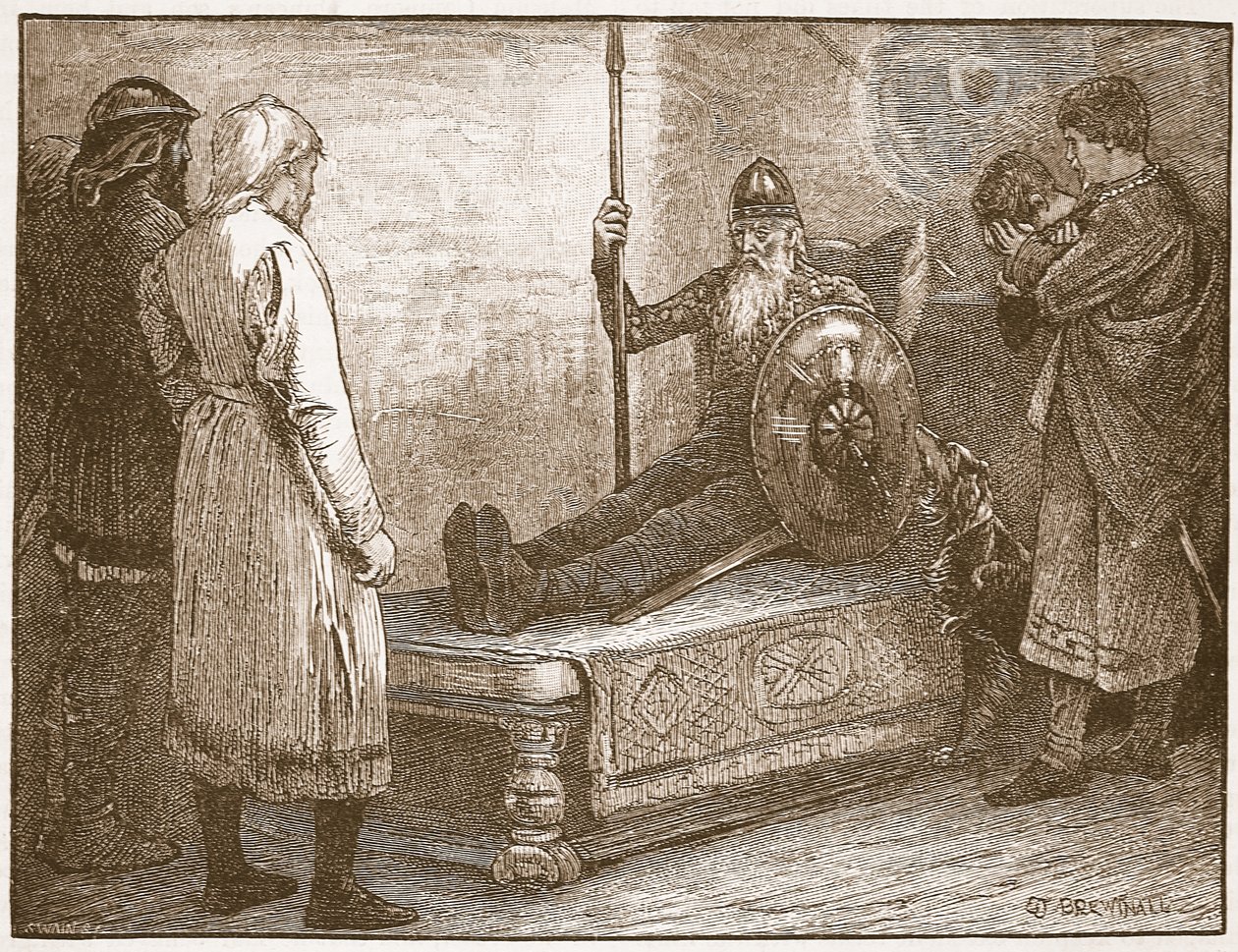 Siwards død, illustrasjon fra 