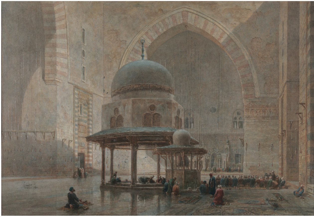 Interiør i moskeen-Madrassa til Sultan Hassan i Kairo av Edward Goodall