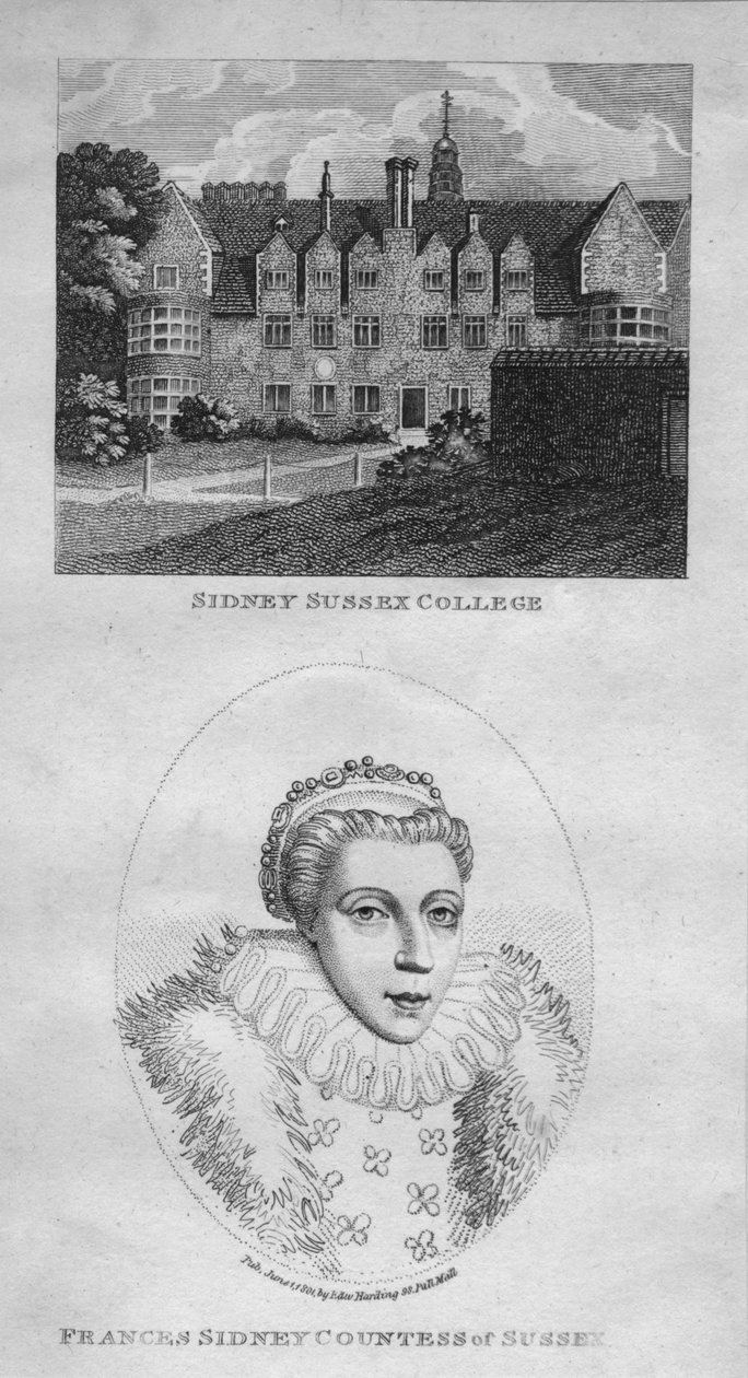 Sidney Sussex College, Frances Sidney grevinne av Sussex, 1801. av Edward Harding