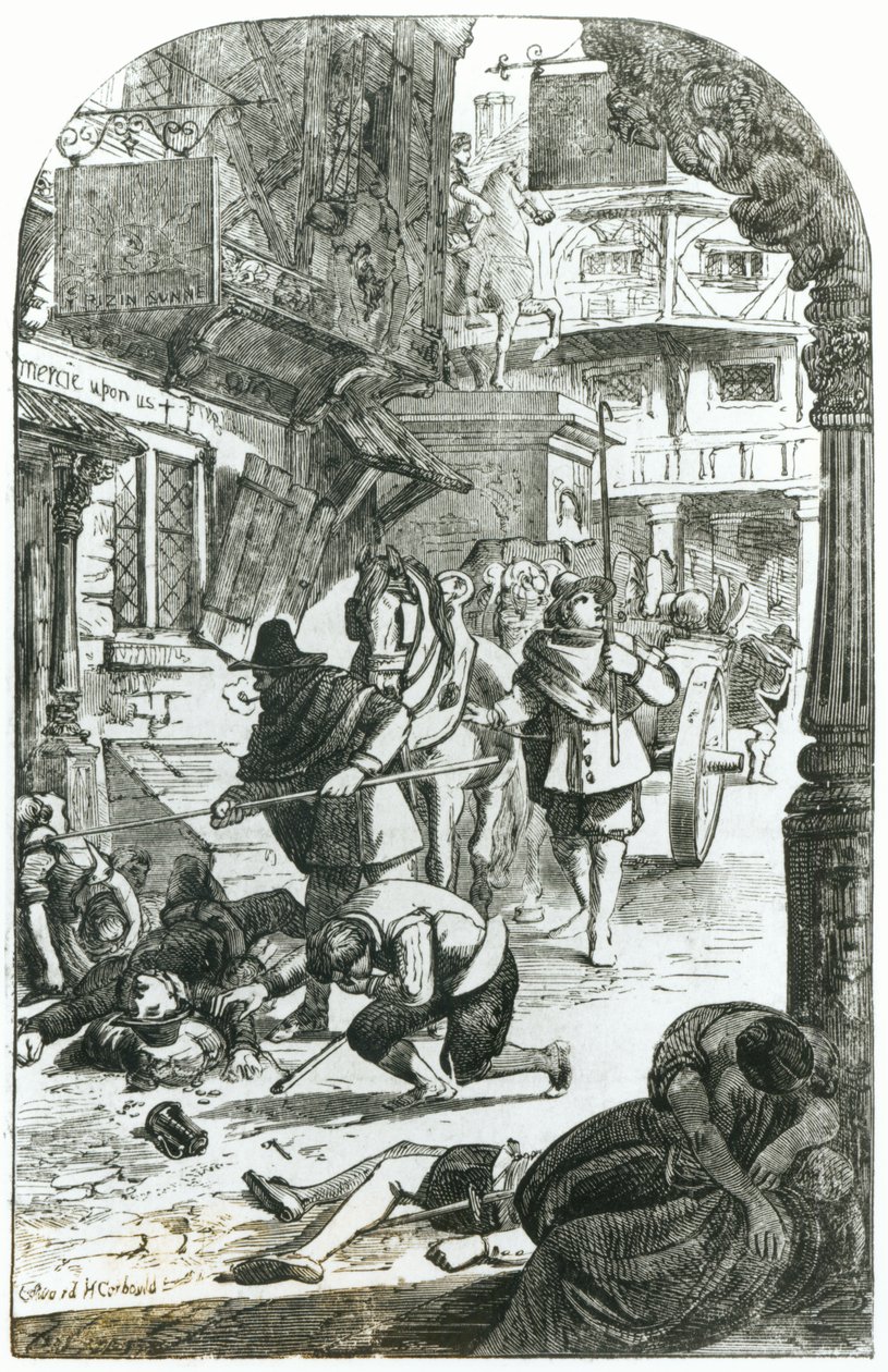 Den store pesten i London i 1665 av Edward Henry Corbould
