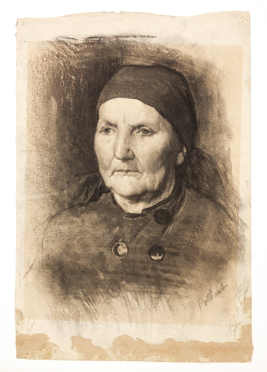Studiehode (kvinne i skjerf) av Edward Henry Potthast