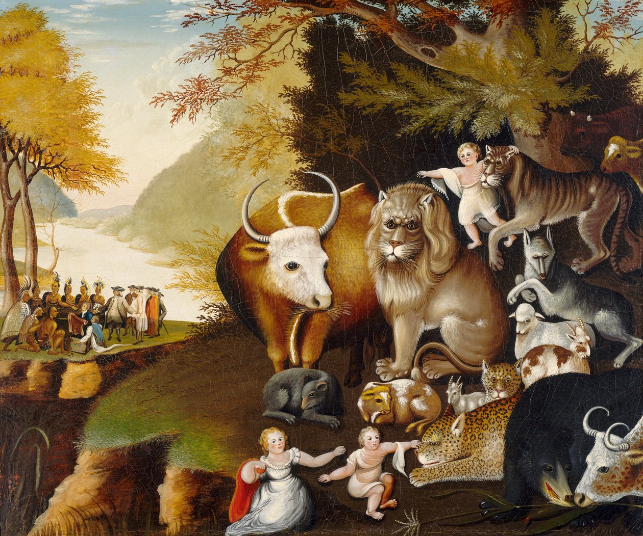Det fredelige rike, ca. 1834 av Edward Hicks