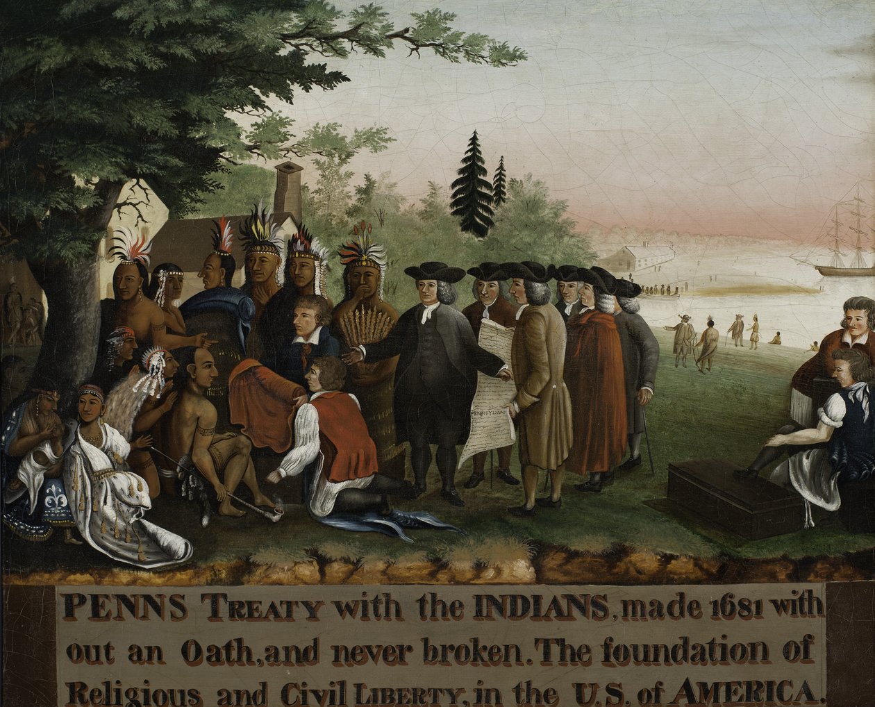Penns-traktaten med indianerne, 1840-45 av Edward Hicks