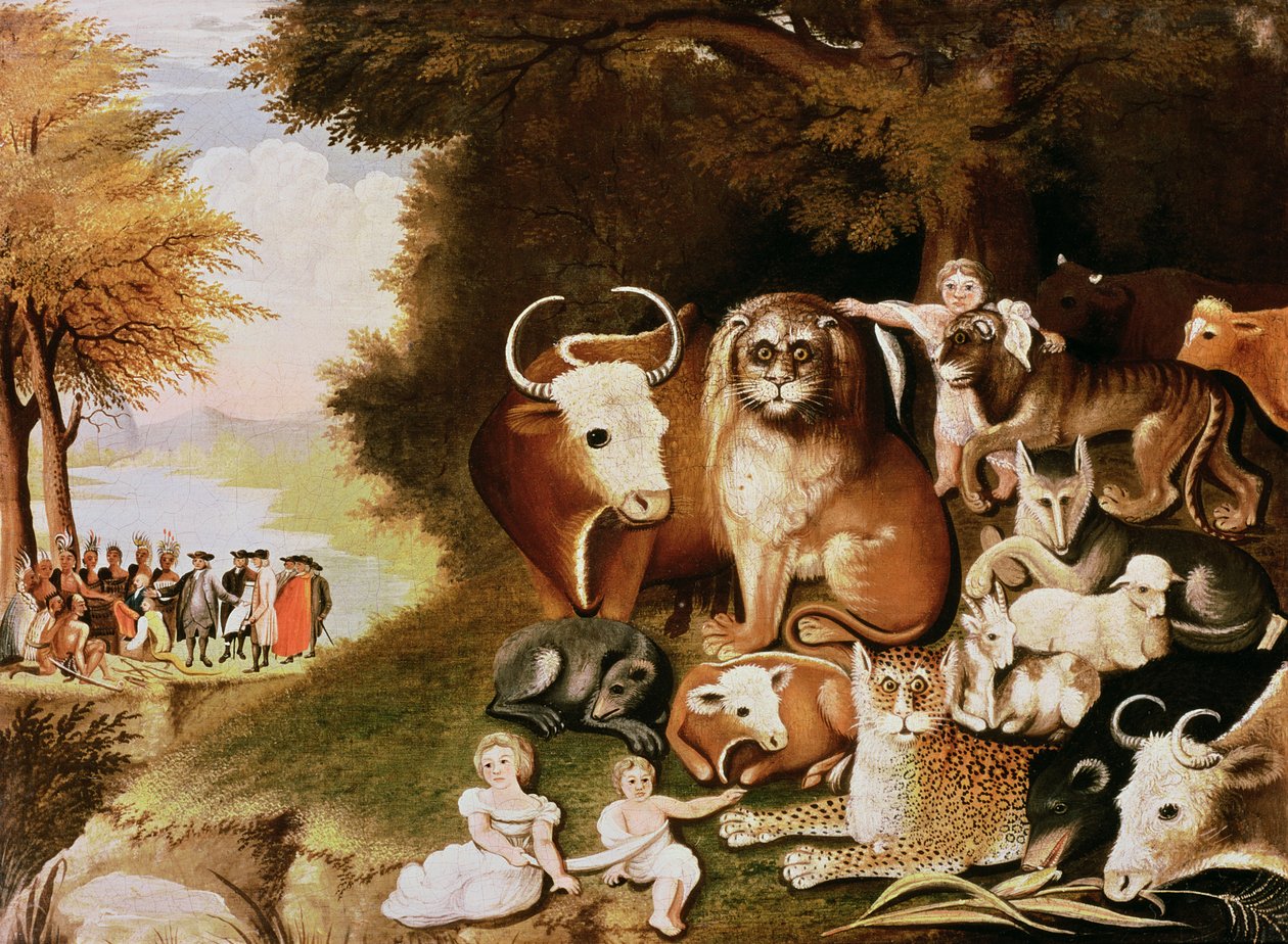The Peaceable Kingdom, 1832-34 (se også 84503) av Edward Hicks