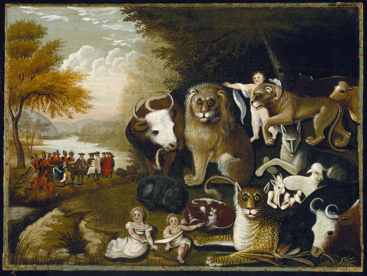Det fredelige rike, ca. 1833-34 av Edward Hicks