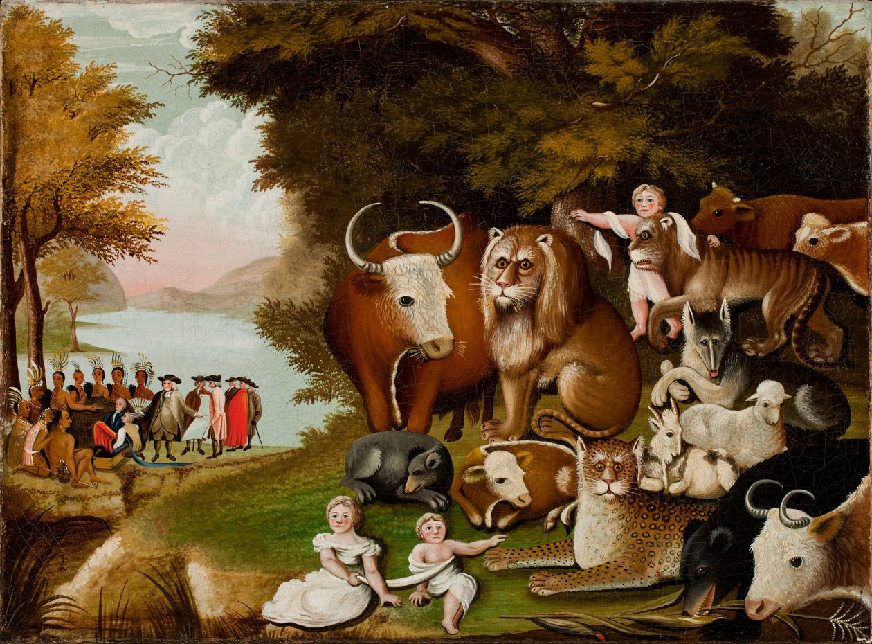 Det fredelige rike, ca. 1833 av Edward Hicks
