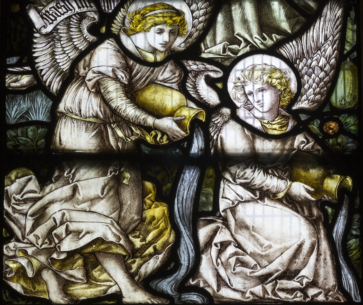 Angels, 1882 (farget glass) av Edward Holmes Jewitt