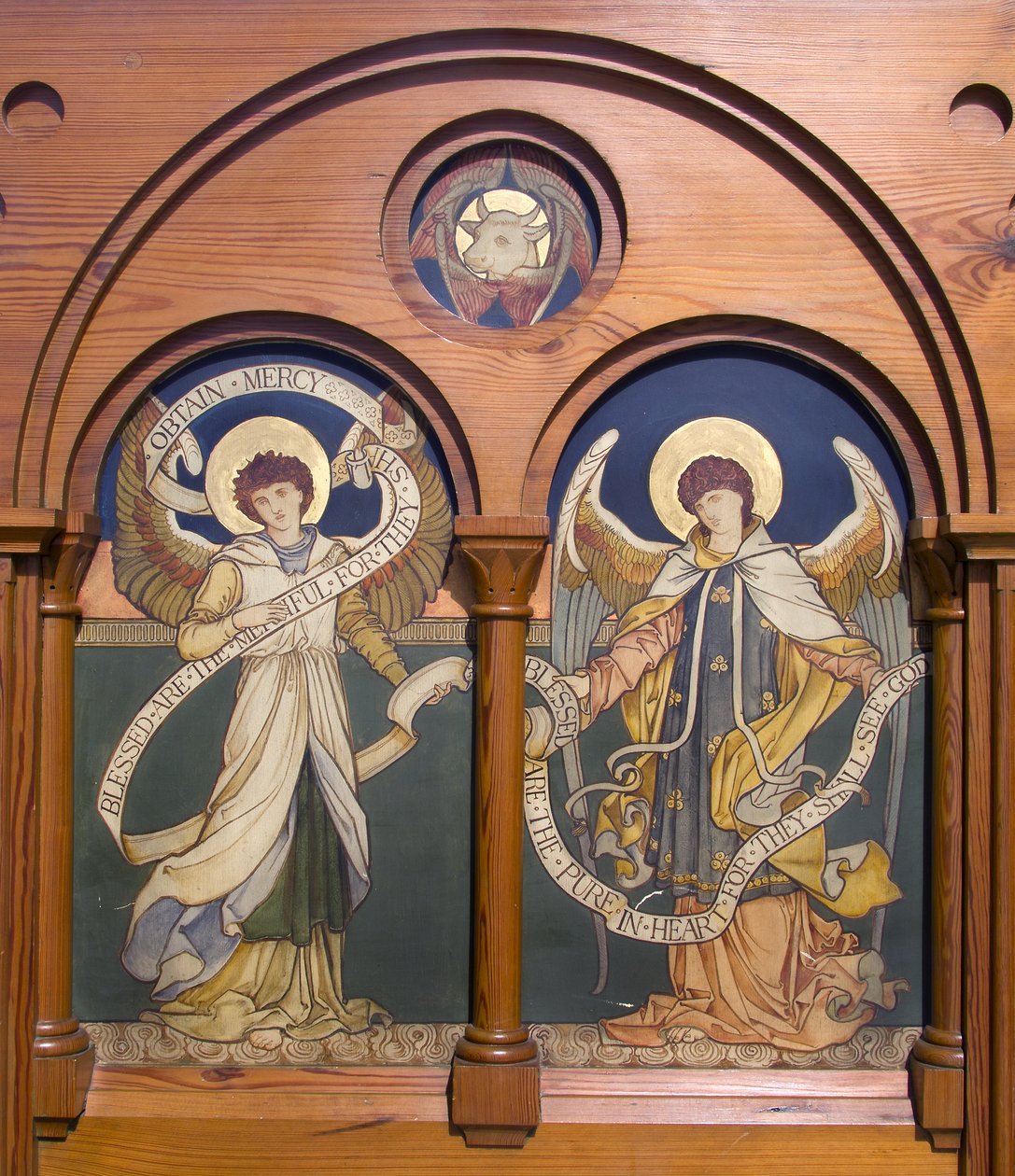 Garstang, St Thomas, Shrigley & Hunt (1873-1982), Edward Holmes Jewitt (1849-1929), Angel Reredos, ca. 1877 av Edward Holmes Jewitt