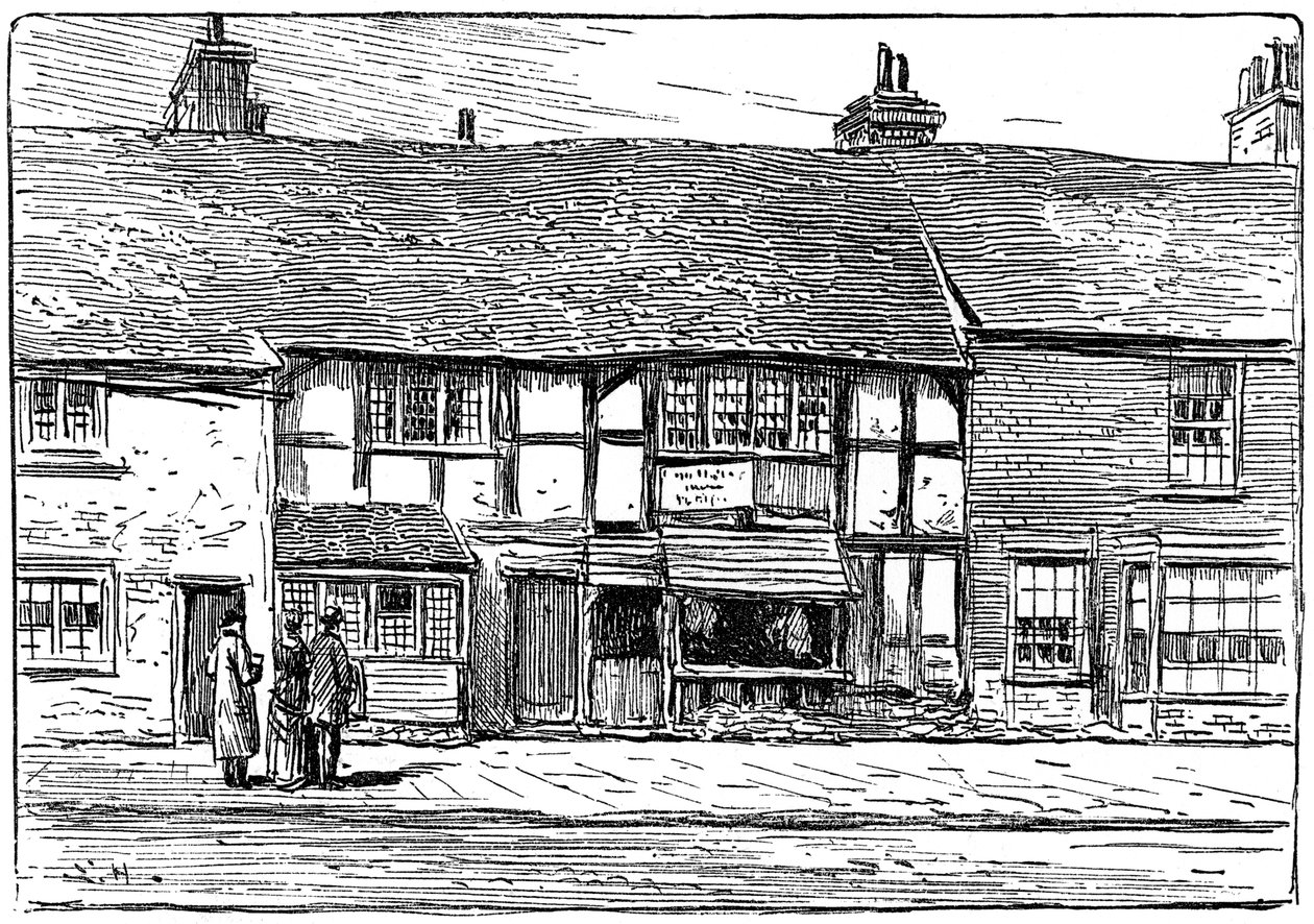 Shakespeares fødested før restaurering, Stratford-upon-Avon, Warwickshire, 1885. av Edward Hull