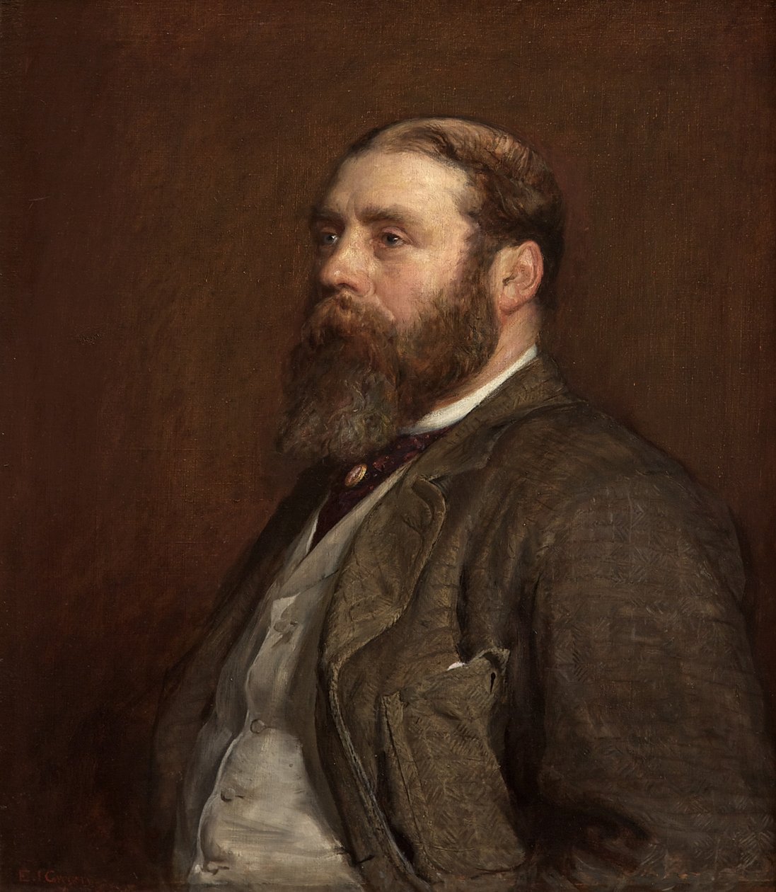 William Henry Wills, Esq., M.P. (Lord Winterstoke), ca. 1880 (olje på lerret) av Edward John Gregory