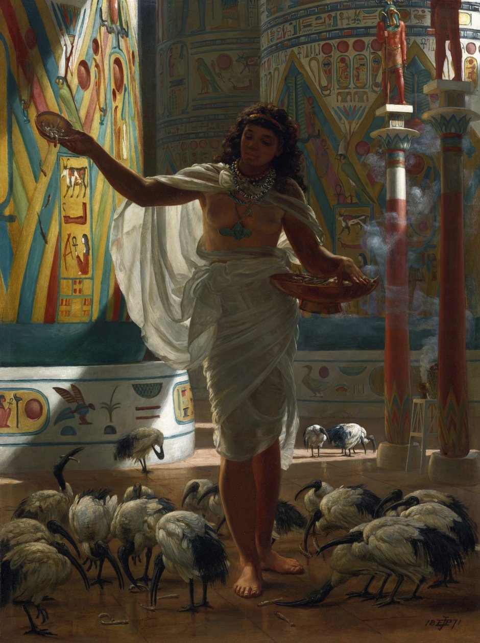 Mating av den hellige Ibis i Halls of Karnak par Poynter, Edward John (1836-1919) av Edward John Poynter