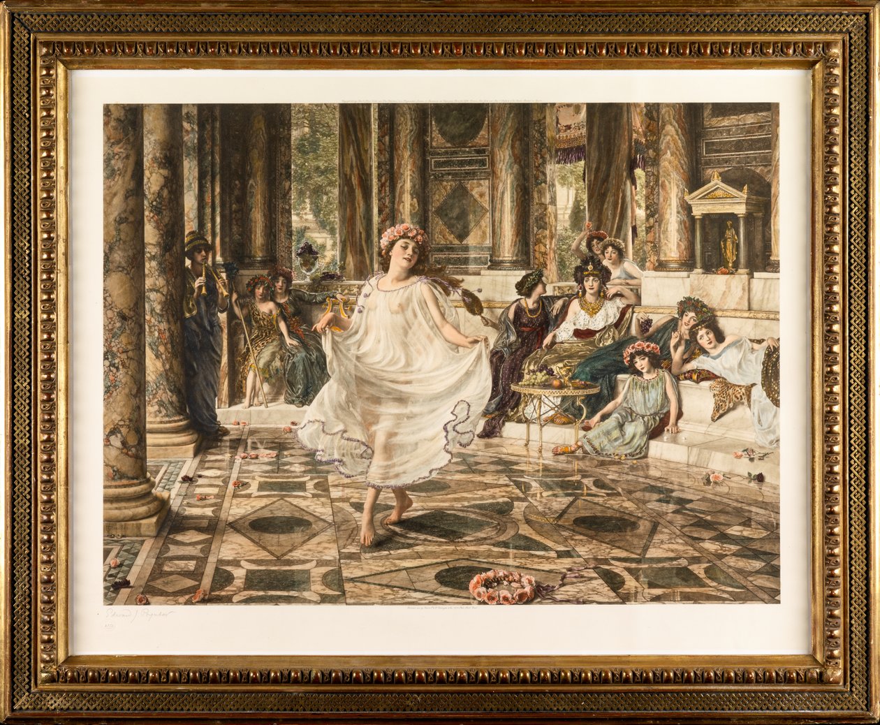 Gresk dans (håndfarget fotogravyr) av Edward John Poynter