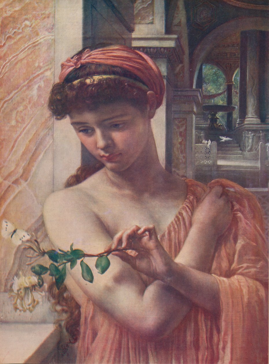 Psyche in the Temple of Love, 1882, c1915 av Edward John Poynter