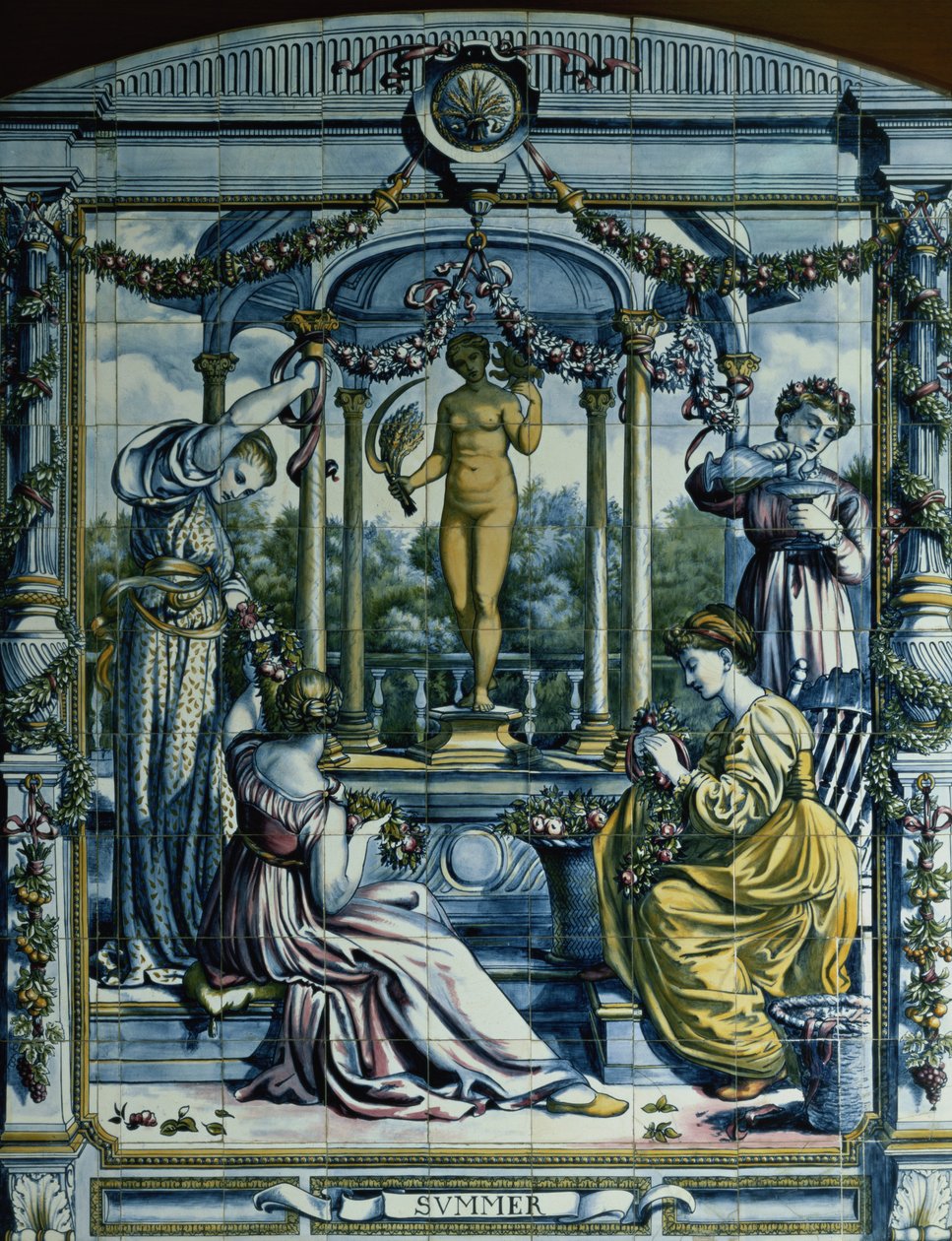 Sommer, fra en serie flisepaneler for det nederlandske kjøkkenet av Edward John Poynter