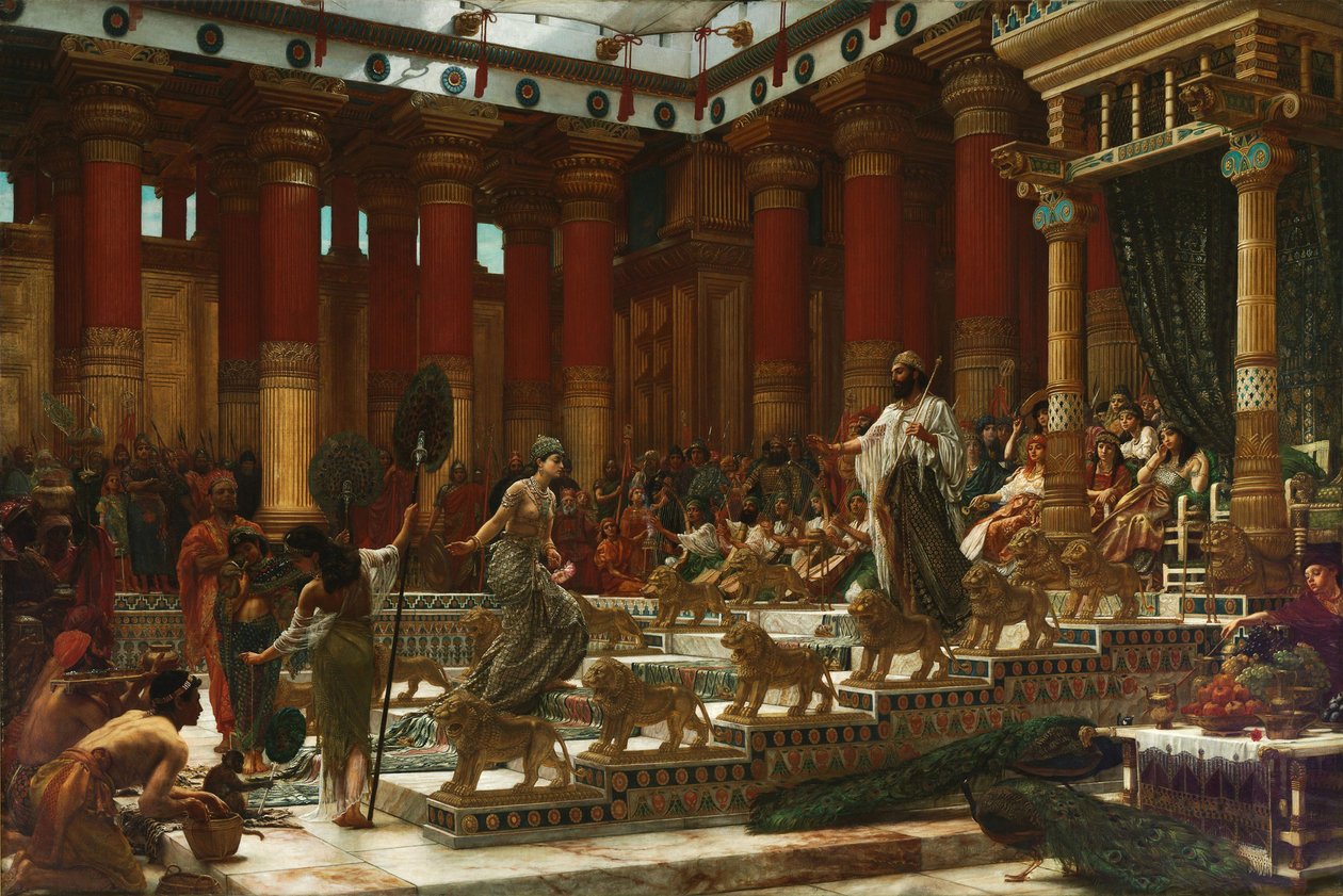 Dronningen av Sabas besøk til kong Salomo, 1890 av Edward John Poynter