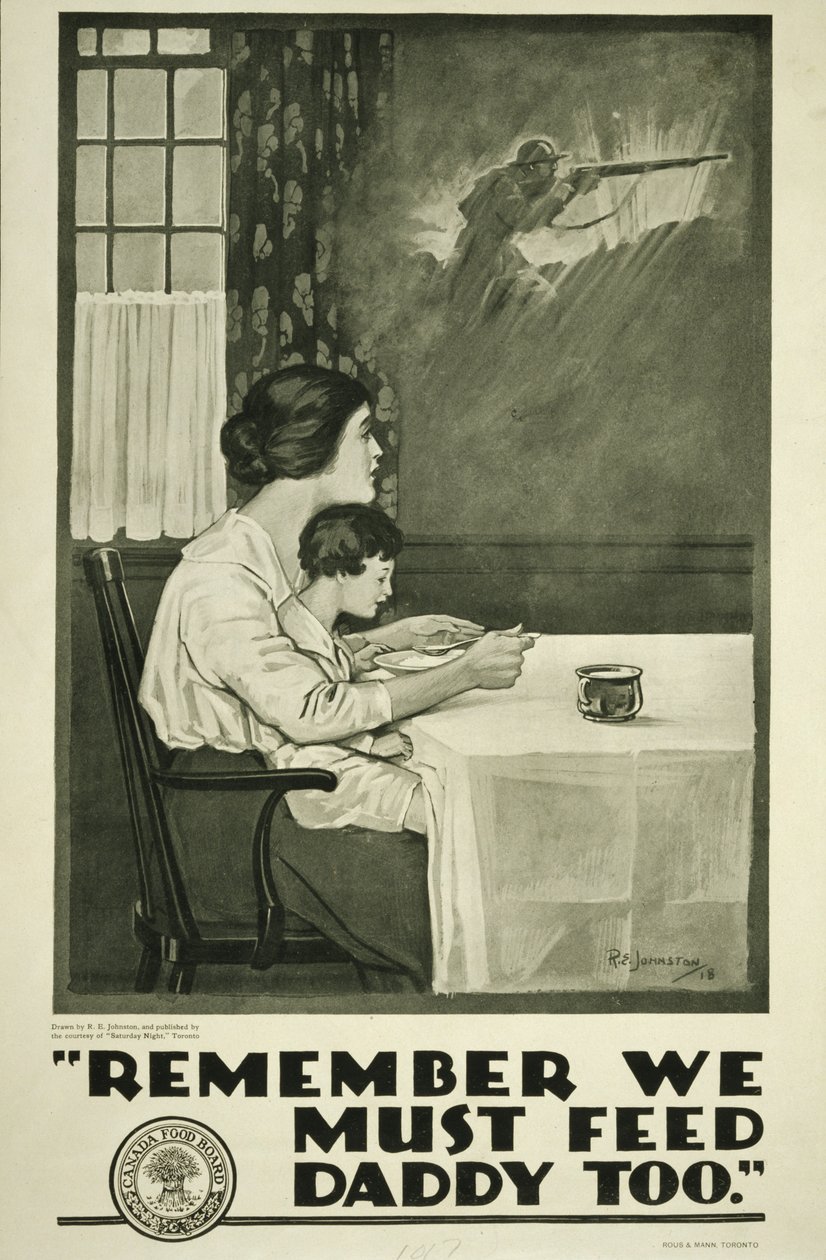 Husk at vi må mate pappa også, Canada Food Board av Edward Killingworth Johnson