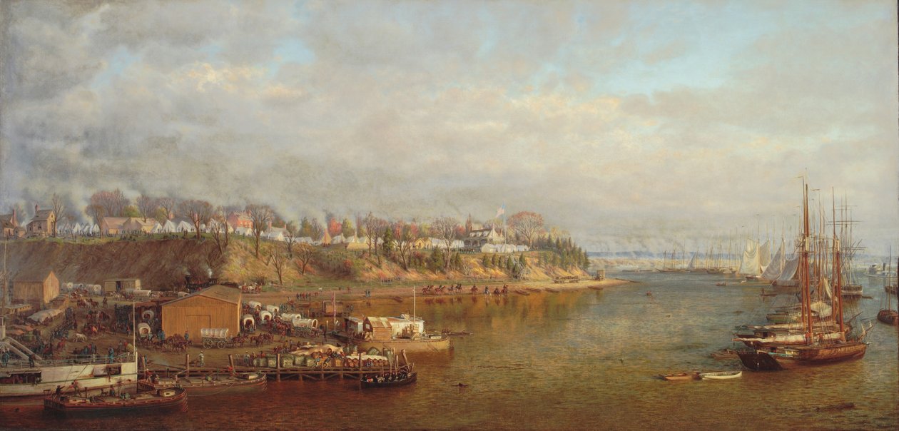 City Point, Virginia, hovedkvarter for General Grant, 1873 av Edward Lamson Henry