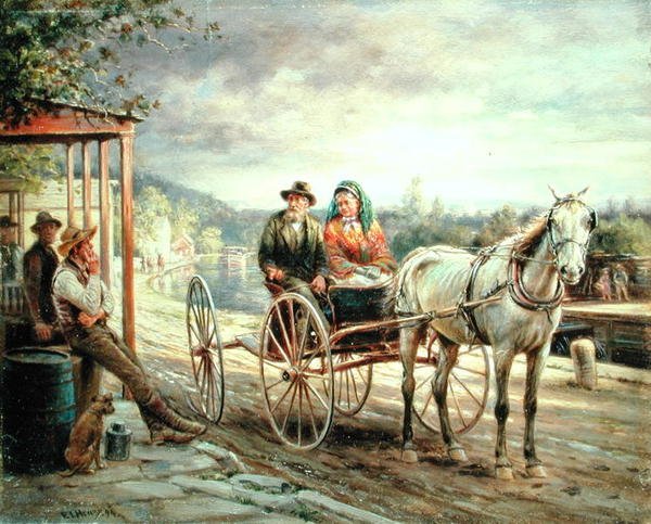 Sent på ettermiddagen, Port Ben, Ulster County av Edward Lamson Henry