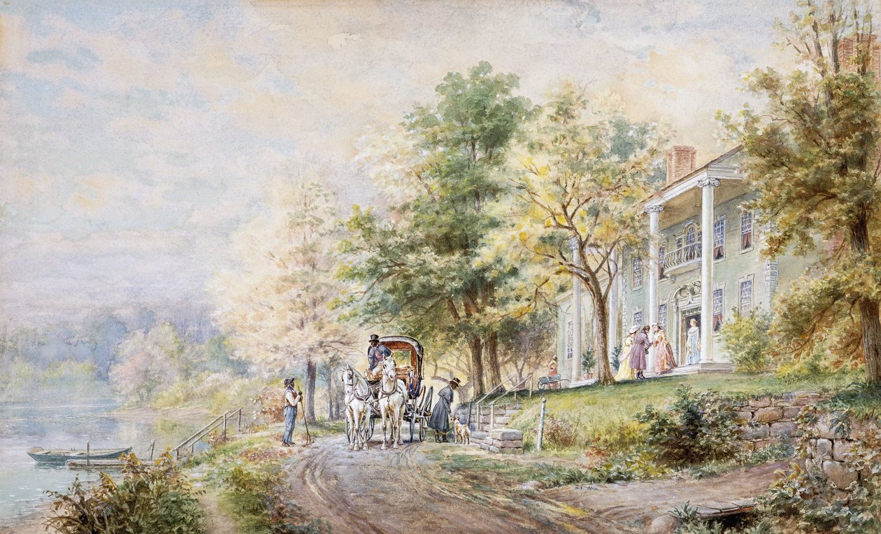 Mottak av gjester, 1898 av Edward Lamson Henry