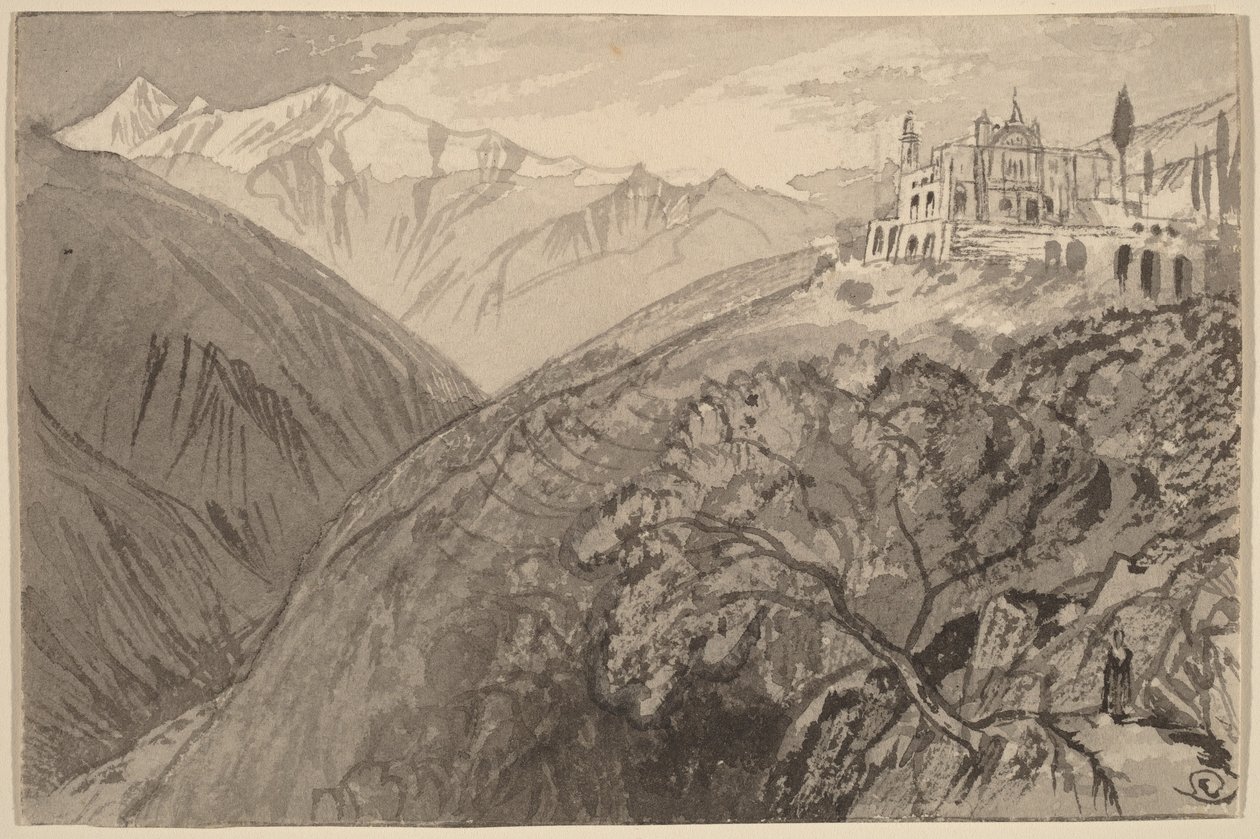 En by på en åskam (Lampedusa-helligdommen) av Edward Lear