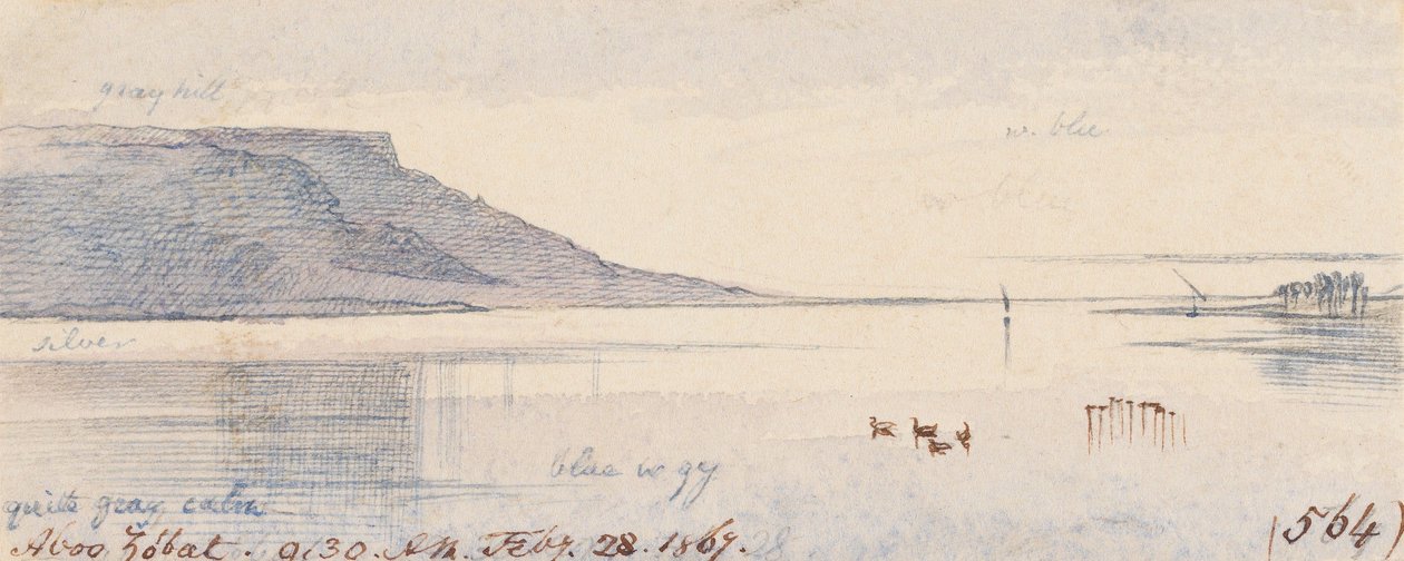 Aboo Zobat; kl. 09.30, 28. februar 1867 (564) av Edward Lear