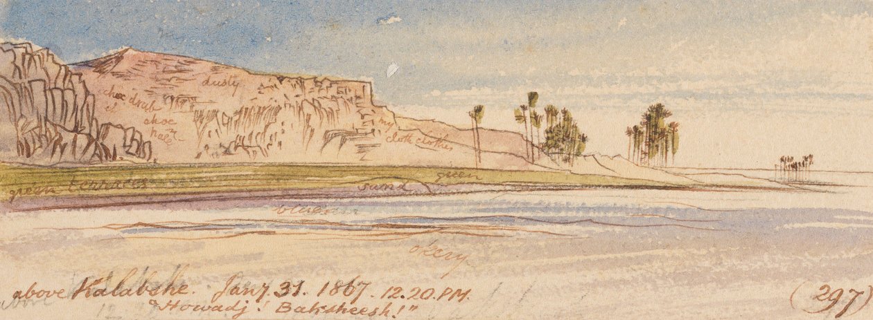 Over Kalabashe; kl. 12.20, 31. januar 1867 (297) av Edward Lear