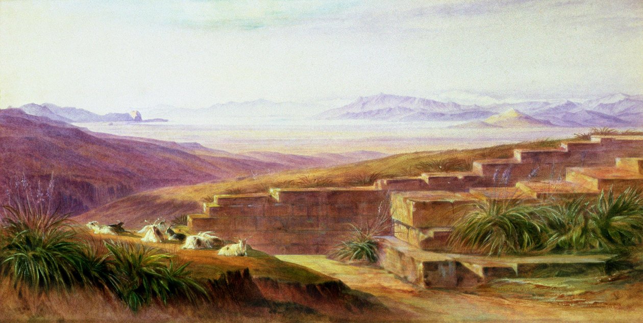 Argos fra Mykene, 1849 av Edward Lear