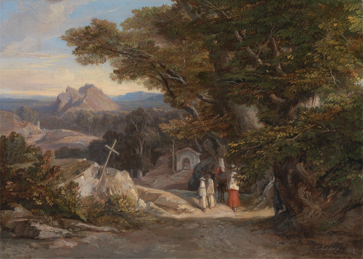Mellom Olvano L'Civitella av Edward Lear