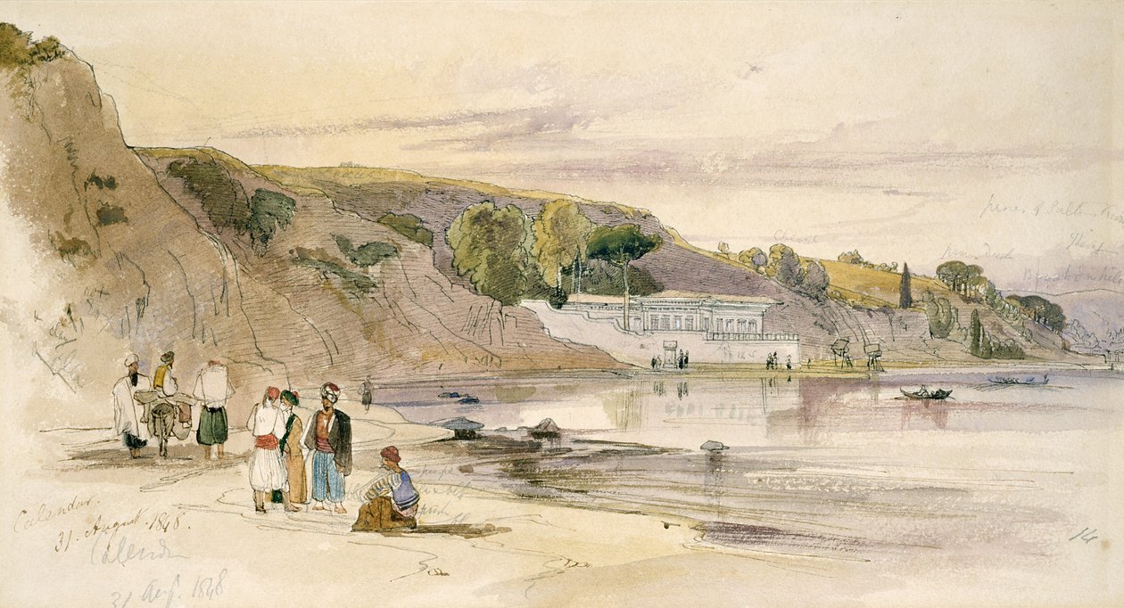 Kalender, 1848 (penn og blekk og wc på papir) av Edward Lear