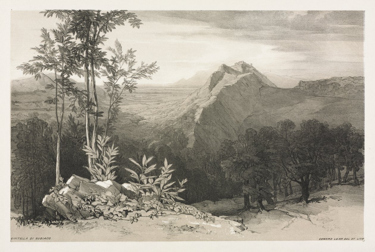 Civitella di Subiaco av Edward Lear