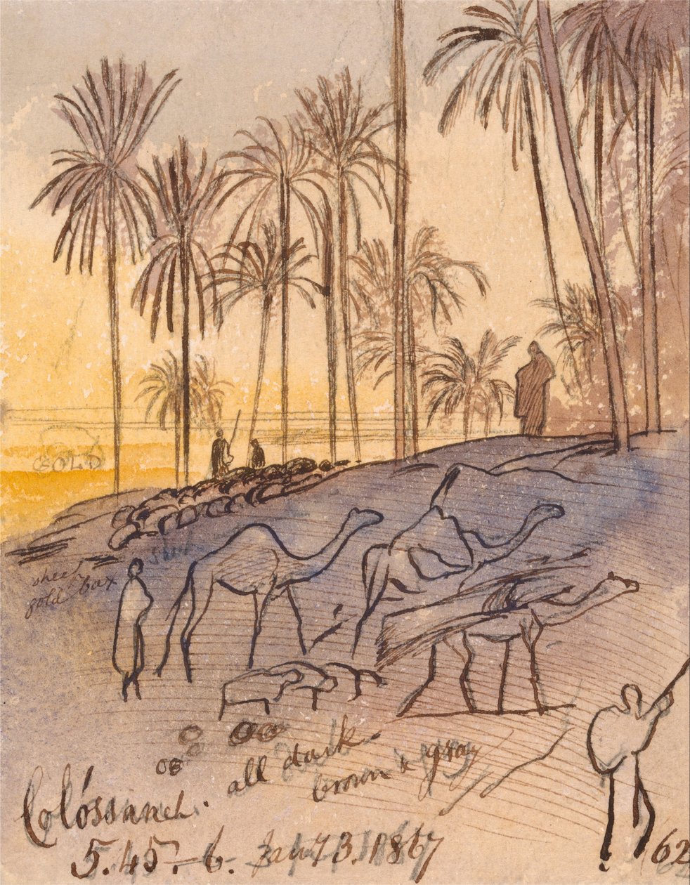 Colósaneh, 17.45–18.00, 3. januar 1867 (62) av Edward Lear