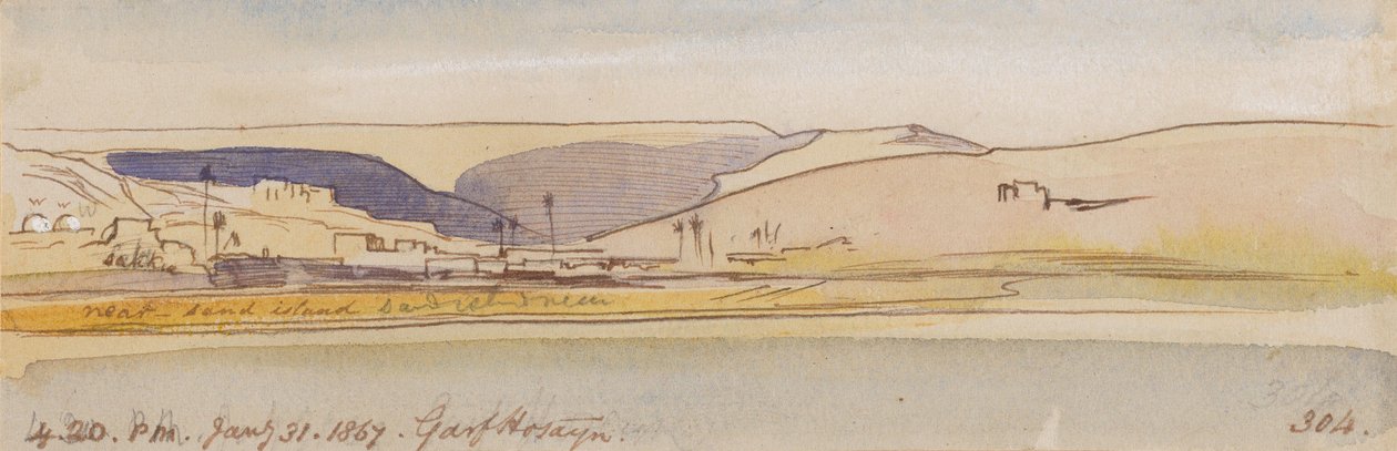 Garf Hosayn; 4:20 P.M., 31 Jan. 1867 (304) av Edward Lear