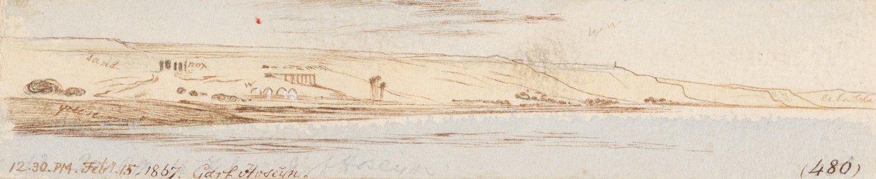 Garf Hoseyn; kl. 12.30, 15. februar 1867 (480) av Edward Lear