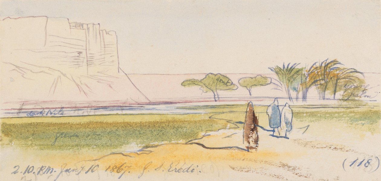 Gebel S. Eredi; kl. 14.10, 10. januar 1867 (118) av Edward Lear