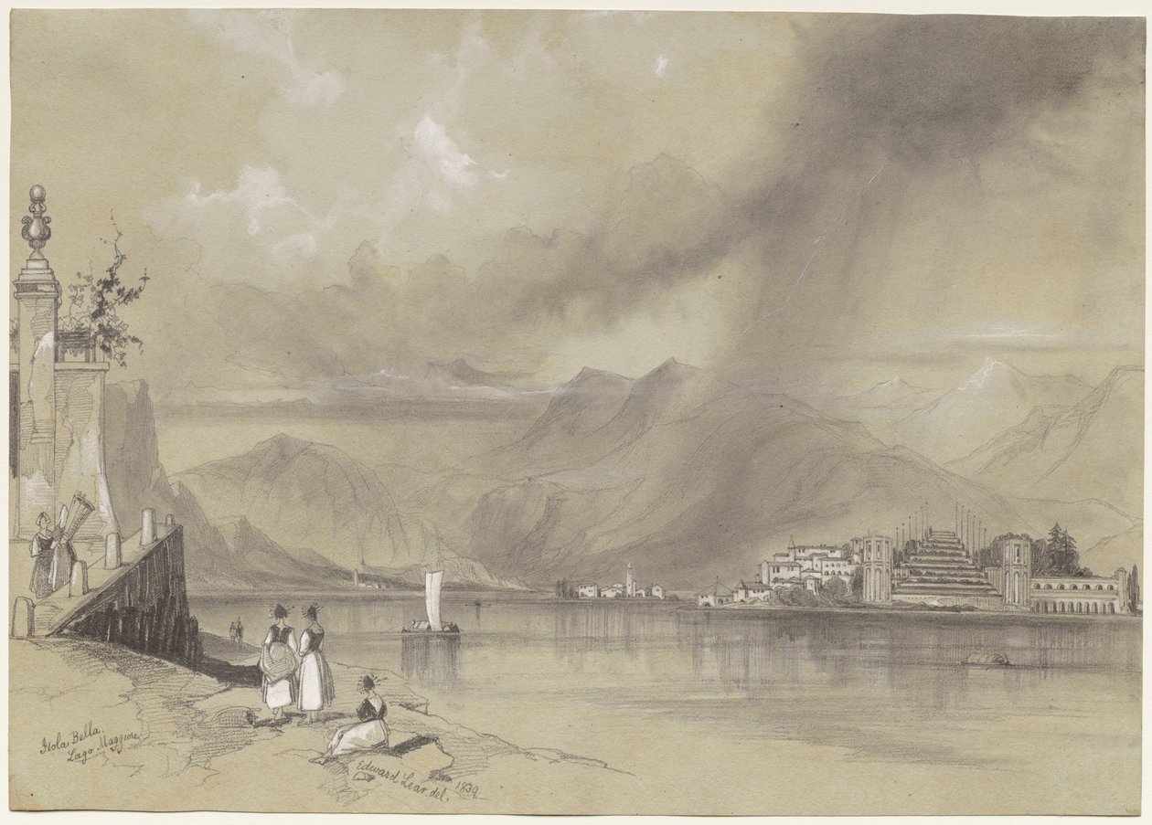 Isola Bella, Lago Maggiore, 1839. av Edward Lear