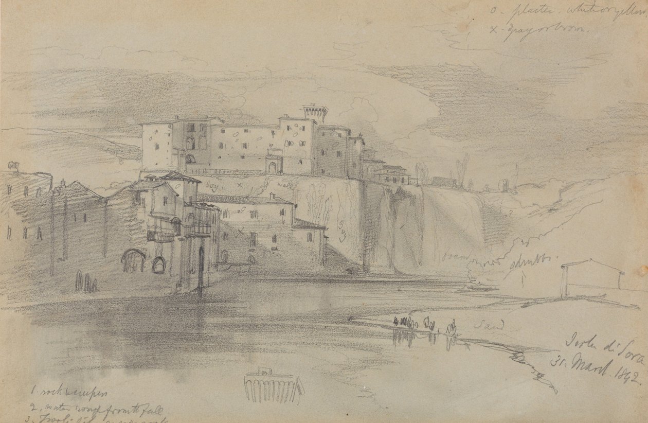 Sora-øya, 31. mars 1842 av Edward Lear