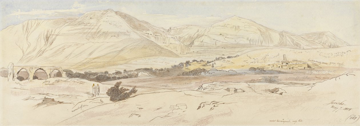 Jeriko, 7. mai 1858 (157), 1858 (wc og penn og blekk på papir) av Edward Lear